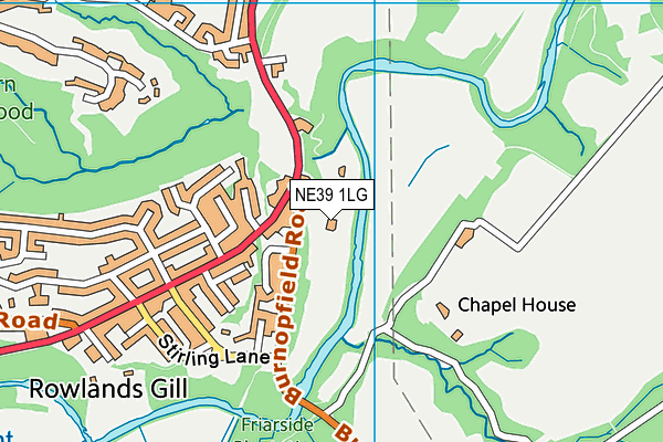 NE39 1LG map - OS VectorMap District (Ordnance Survey)