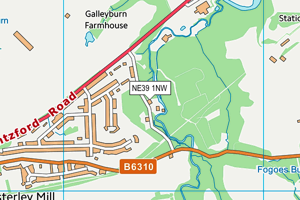 NE39 1NW map - OS VectorMap District (Ordnance Survey) NE39 1NW map - OS VectorMap District (Ordnance Survey)
