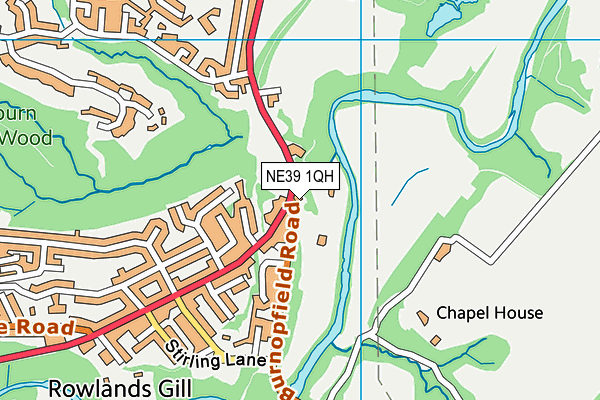 NE39 1QH map - OS VectorMap District (Ordnance Survey) NE39 1QH map - OS VectorMap District (Ordnance Survey)