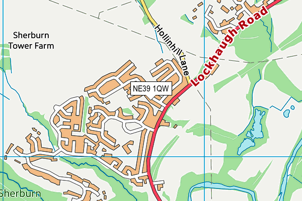 NE39 1QW map - OS VectorMap District (Ordnance Survey)