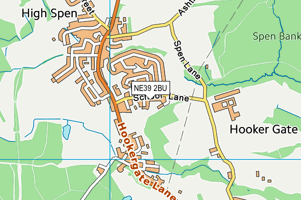 NE39 2BU map - OS VectorMap District (Ordnance Survey) NE39 2BU map - OS VectorMap District (Ordnance Survey)
