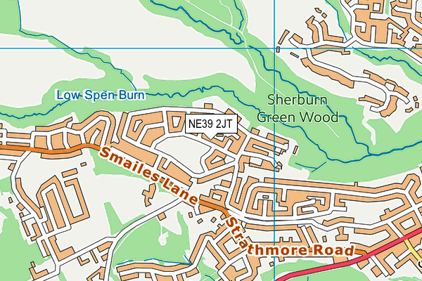 NE39 2JT map - OS VectorMap District (Ordnance Survey)