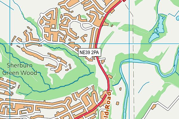 NE39 2PA map - OS VectorMap District (Ordnance Survey) NE39 2PA map - OS VectorMap District (Ordnance Survey)