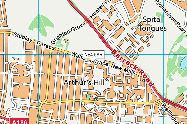NE4 5AR map - OS VectorMap District (Ordnance Survey) NE4 5AR map - OS VectorMap District (Ordnance Survey)