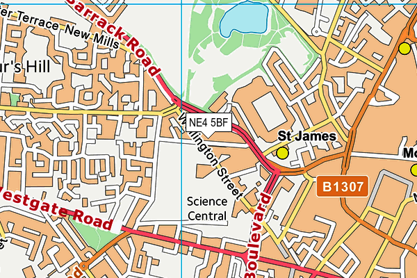 NE4 5BF map - OS VectorMap District (Ordnance Survey) NE4 5BF map - OS VectorMap District (Ordnance Survey)