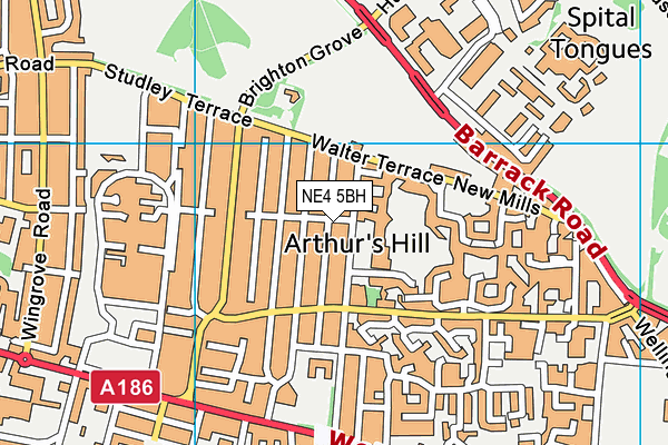 NE4 5BH map - OS VectorMap District (Ordnance Survey) NE4 5BH map - OS VectorMap District (Ordnance Survey)