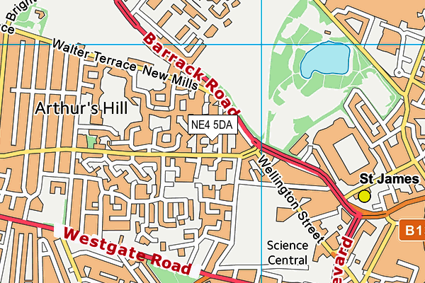 NE4 5DA map - OS VectorMap District (Ordnance Survey) NE4 5DA map - OS VectorMap District (Ordnance Survey)