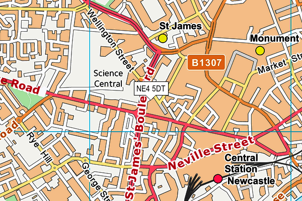NE4 5DT map - OS VectorMap District (Ordnance Survey) NE4 5DT map - OS VectorMap District (Ordnance Survey)