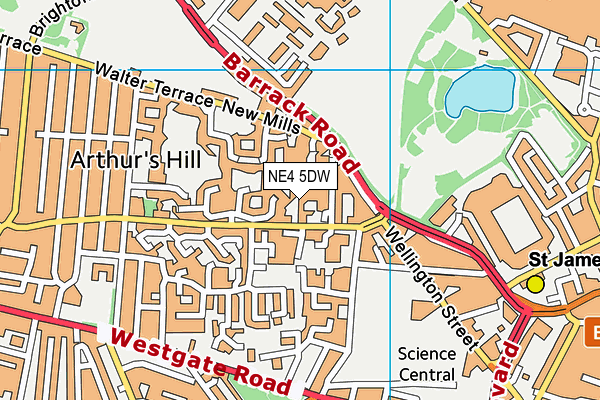 NE4 5DW map - OS VectorMap District (Ordnance Survey) NE4 5DW map - OS VectorMap District (Ordnance Survey)