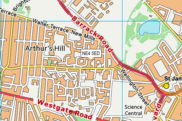 NE4 5ED map - OS VectorMap District (Ordnance Survey) NE4 5ED map - OS VectorMap District (Ordnance Survey)