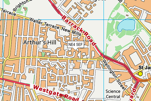 NE4 5EF map - OS VectorMap District (Ordnance Survey) NE4 5EF map - OS VectorMap District (Ordnance Survey)