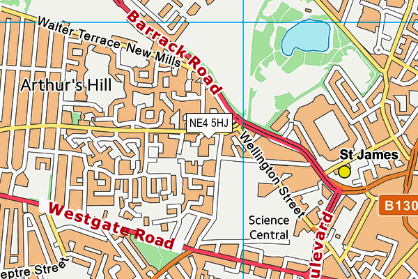 NE4 5HJ map - OS VectorMap District (Ordnance Survey) NE4 5HJ map - OS VectorMap District (Ordnance Survey)