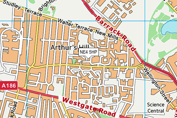 NE4 5HP map - OS VectorMap District (Ordnance Survey) NE4 5HP map - OS VectorMap District (Ordnance Survey)