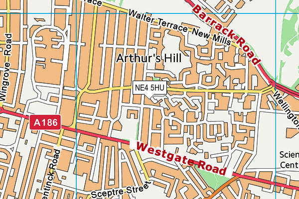 NE4 5HU map - OS VectorMap District (Ordnance Survey) NE4 5HU map - OS VectorMap District (Ordnance Survey)