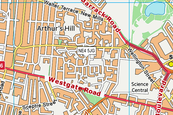 NE4 5JG map - OS VectorMap District (Ordnance Survey) NE4 5JG map - OS VectorMap District (Ordnance Survey)