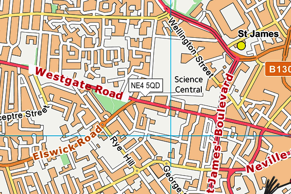 NE4 5QD map - OS VectorMap District (Ordnance Survey) NE4 5QD map - OS VectorMap District (Ordnance Survey)