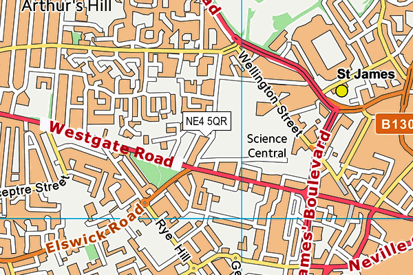 NE4 5QR map - OS VectorMap District (Ordnance Survey) NE4 5QR map - OS VectorMap District (Ordnance Survey)