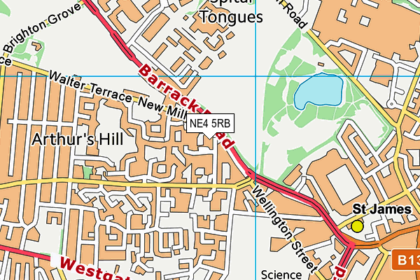 NE4 5RB map - OS VectorMap District (Ordnance Survey) NE4 5RB map - OS VectorMap District (Ordnance Survey)