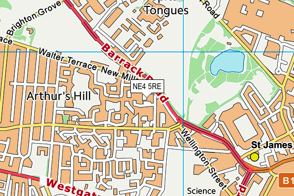 NE4 5RE map - OS VectorMap District (Ordnance Survey) NE4 5RE map - OS VectorMap District (Ordnance Survey)
