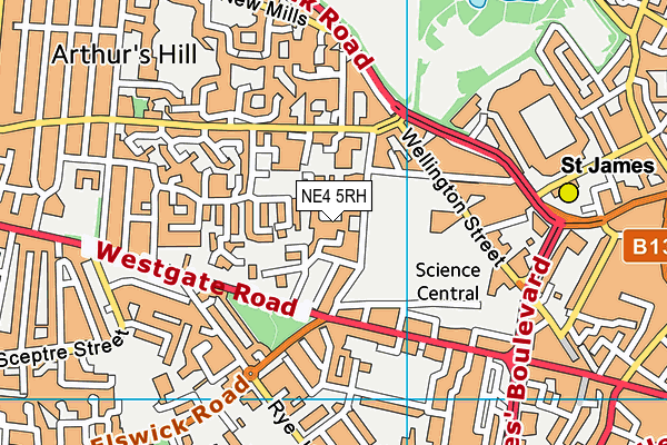 NE4 5RH map - OS VectorMap District (Ordnance Survey) NE4 5RH map - OS VectorMap District (Ordnance Survey)