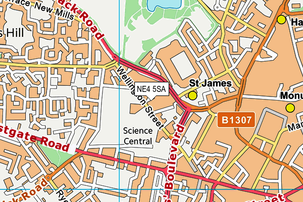 NE4 5SA map - OS VectorMap District (Ordnance Survey) NE4 5SA map - OS VectorMap District (Ordnance Survey)