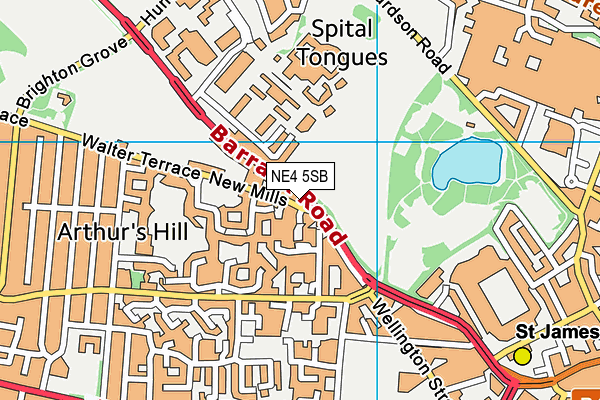 NE4 5SB map - OS VectorMap District (Ordnance Survey) NE4 5SB map - OS VectorMap District (Ordnance Survey)