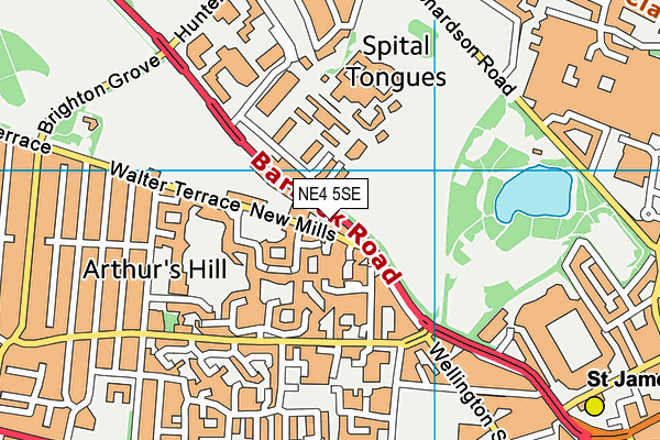 NE4 5SE map - OS VectorMap District (Ordnance Survey) NE4 5SE map - OS VectorMap District (Ordnance Survey)