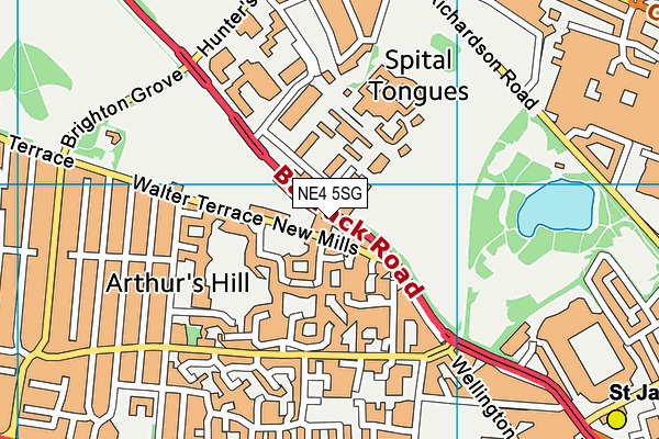 NE4 5SG map - OS VectorMap District (Ordnance Survey) NE4 5SG map - OS VectorMap District (Ordnance Survey)