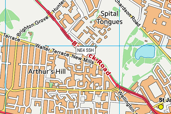NE4 5SH map - OS VectorMap District (Ordnance Survey) NE4 5SH map - OS VectorMap District (Ordnance Survey)