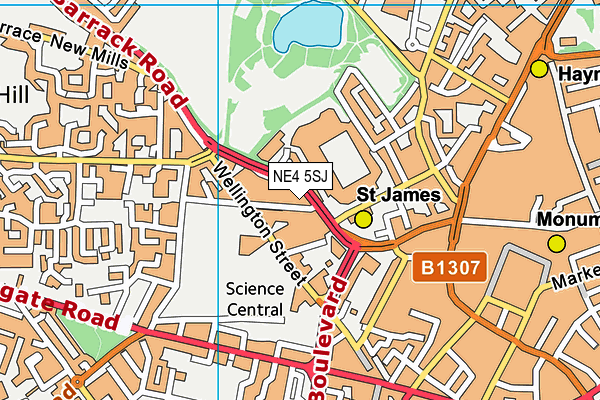 NE4 5SJ map - OS VectorMap District (Ordnance Survey) NE4 5SJ map - OS VectorMap District (Ordnance Survey)