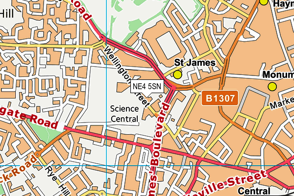 NE4 5SN map - OS VectorMap District (Ordnance Survey) NE4 5SN map - OS VectorMap District (Ordnance Survey)