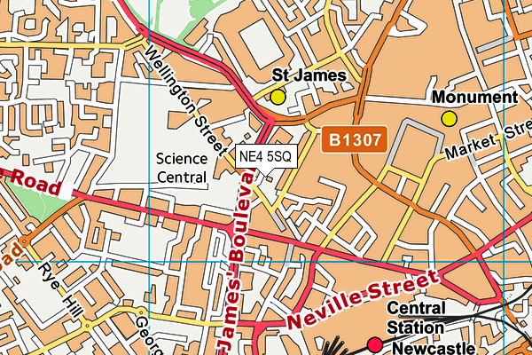 NE4 5SQ map - OS VectorMap District (Ordnance Survey) NE4 5SQ map - OS VectorMap District (Ordnance Survey)