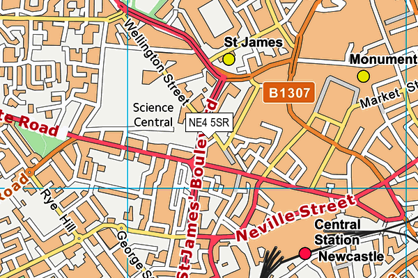 NE4 5SR map - OS VectorMap District (Ordnance Survey) NE4 5SR map - OS VectorMap District (Ordnance Survey)