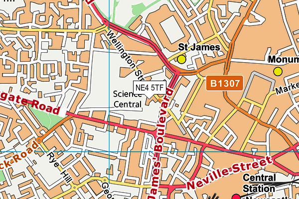 NE4 5TF map - OS VectorMap District (Ordnance Survey) NE4 5TF map - OS VectorMap District (Ordnance Survey)