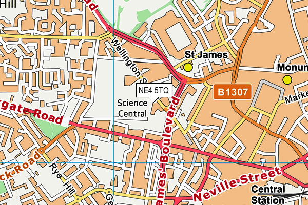 NE4 5TQ map - OS VectorMap District (Ordnance Survey) NE4 5TQ map - OS VectorMap District (Ordnance Survey)