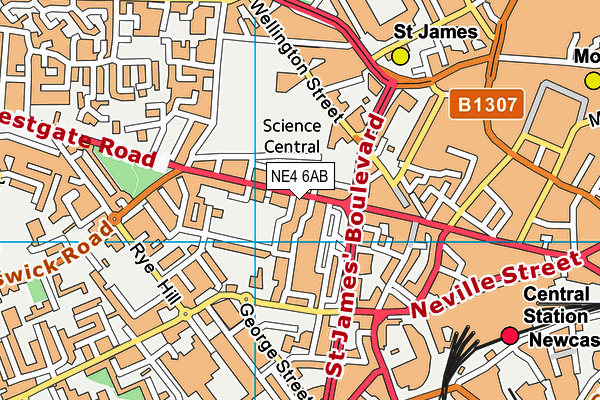 NE4 6AB map - OS VectorMap District (Ordnance Survey) NE4 6AB map - OS VectorMap District (Ordnance Survey)