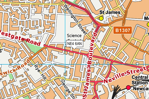 NE4 6AN map - OS VectorMap District (Ordnance Survey) NE4 6AN map - OS VectorMap District (Ordnance Survey)