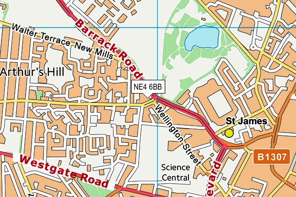 NE4 6BB map - OS VectorMap District (Ordnance Survey) NE4 6BB map - OS VectorMap District (Ordnance Survey)