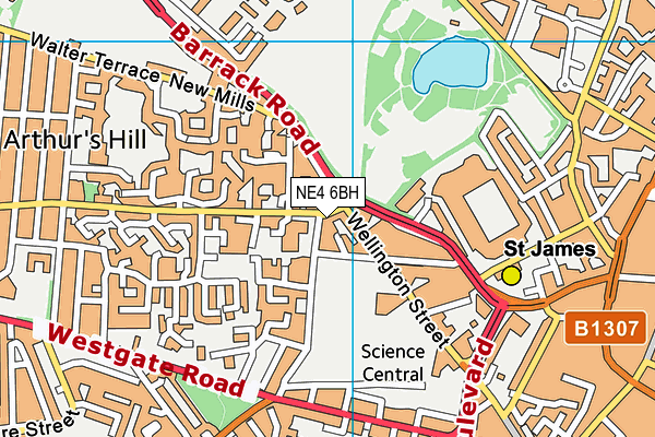 NE4 6BH map - OS VectorMap District (Ordnance Survey) NE4 6BH map - OS VectorMap District (Ordnance Survey)