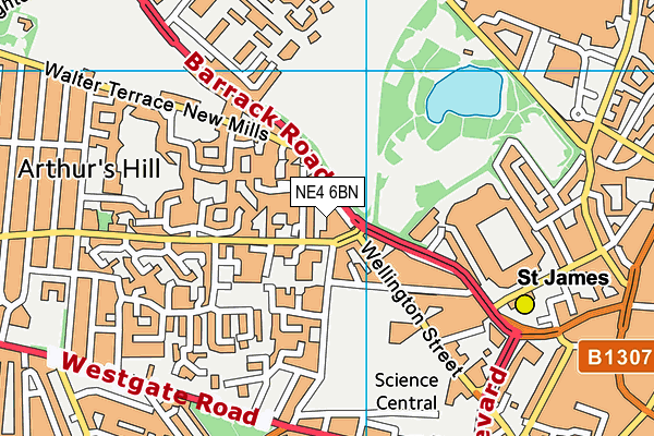 NE4 6BN map - OS VectorMap District (Ordnance Survey) NE4 6BN map - OS VectorMap District (Ordnance Survey)