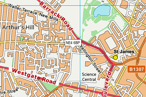 NE4 6BP map - OS VectorMap District (Ordnance Survey) NE4 6BP map - OS VectorMap District (Ordnance Survey)