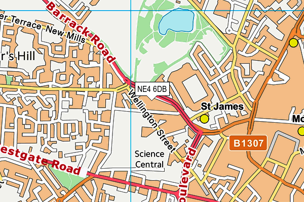 NE4 6DB map - OS VectorMap District (Ordnance Survey) NE4 6DB map - OS VectorMap District (Ordnance Survey)