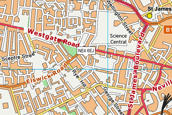 NE4 6EJ map - OS VectorMap District (Ordnance Survey) NE4 6EJ map - OS VectorMap District (Ordnance Survey)