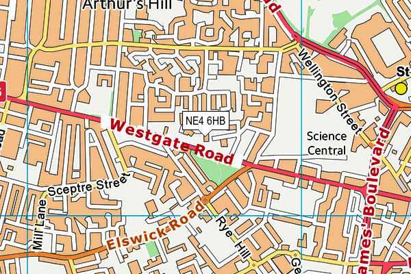 NE4 6HB map - OS VectorMap District (Ordnance Survey) NE4 6HB map - OS VectorMap District (Ordnance Survey)