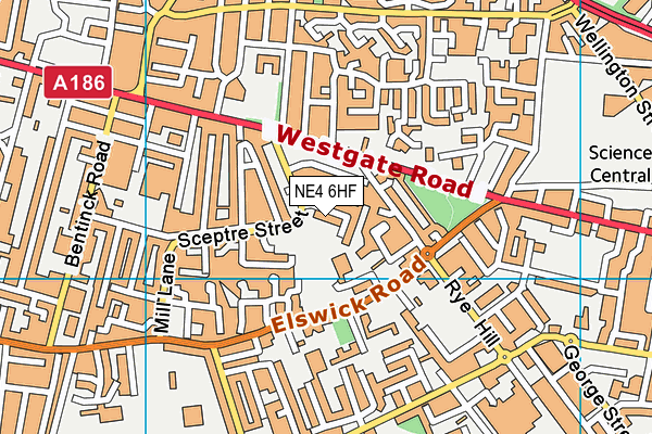 NE4 6HF map - OS VectorMap District (Ordnance Survey) NE4 6HF map - OS VectorMap District (Ordnance Survey)