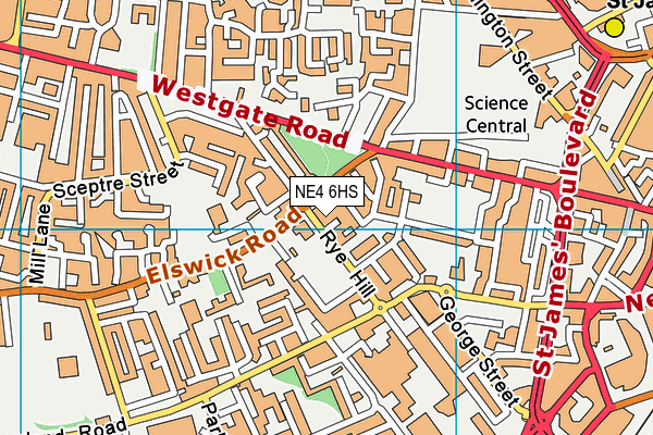 NE4 6HS map - OS VectorMap District (Ordnance Survey) NE4 6HS map - OS VectorMap District (Ordnance Survey)