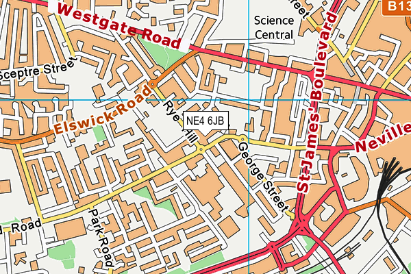 NE4 6JB map - OS VectorMap District (Ordnance Survey) NE4 6JB map - OS VectorMap District (Ordnance Survey)