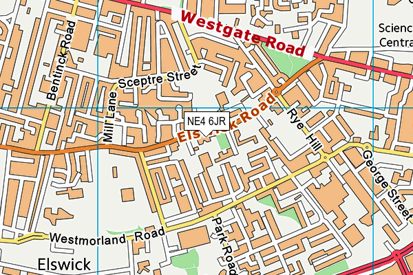 NE4 6JR map - OS VectorMap District (Ordnance Survey) NE4 6JR map - OS VectorMap District (Ordnance Survey)