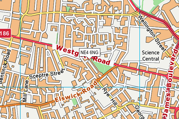 NE4 6NG map - OS VectorMap District (Ordnance Survey) NE4 6NG map - OS VectorMap District (Ordnance Survey)
