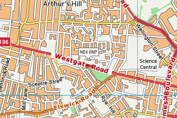 NE4 6NP map - OS VectorMap District (Ordnance Survey) NE4 6NP map - OS VectorMap District (Ordnance Survey)